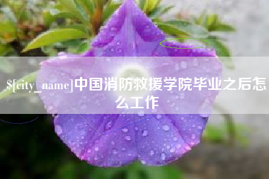 保亭中国消防救援学院毕业之后怎么工作