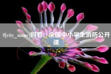 保亭回看：全国中小学生消防公开课