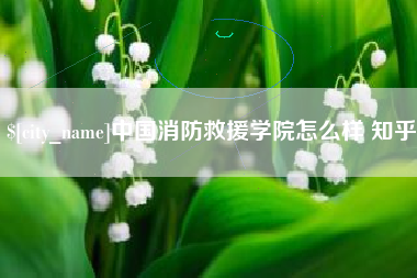 保亭中国消防救援学院怎么样 知乎