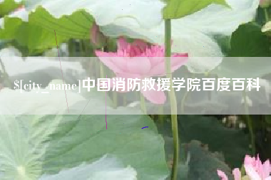 保亭中国消防救援学院百度百科
