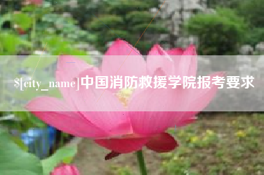 保亭中国消防救援学院报考要求
