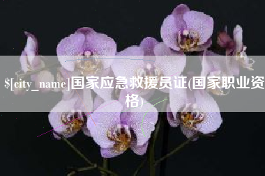 保亭国家应急救援员证(国家职业资格)