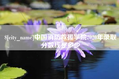 保亭中国消防救援学院2020年录取分数线是多少
