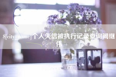 保亭个人失信被执行记录查询阚继伟