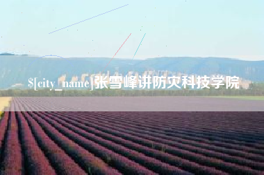 保亭张雪峰讲防灾科技学院
