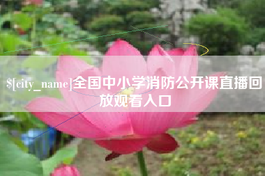 保亭全国中小学消防公开课直播回放观看入口