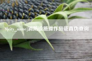 保亭消防设施操作员证真伪查询