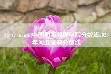 保亭中国消防救援学院分数线2023年河北录取分数线