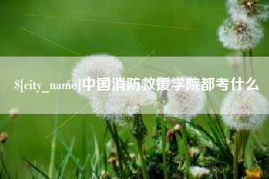 保亭中国消防救援学院都考什么
