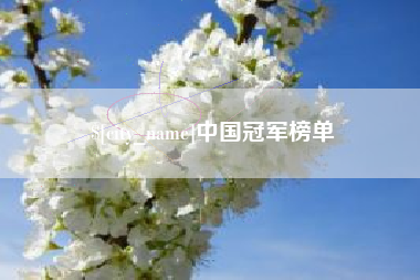 保亭中国冠军榜单