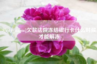 保亭欠款法院冻结银行卡什么时候才能解冻