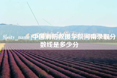 保亭中国消防救援学院河南录取分数线是多少分