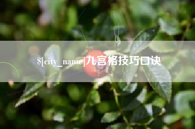 保亭九宫格技巧口诀